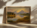 Oxbow Bend Summer Sunset Wall Art | Grand Teton National Park Wyoming Landscape Painting