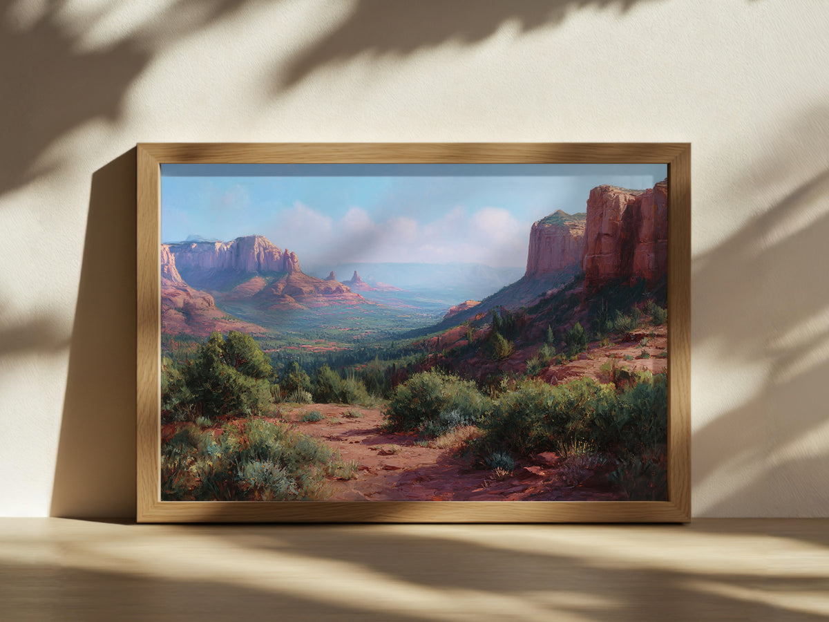 Sedona Summer Wall Art | Arizona Red Rock Landscape Painting