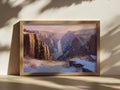 Black Canyon of the Gunnison National Park Winter Sunset Wall Art | Colorado Landscape Painting