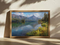 Stanley Lake Spring Wall Art | Idaho Sawtooth Mountain Landscape Painting