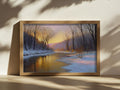Cuyahoga Valley National Park Winter Sunset Wall Art | Ohio River Landscape Painting