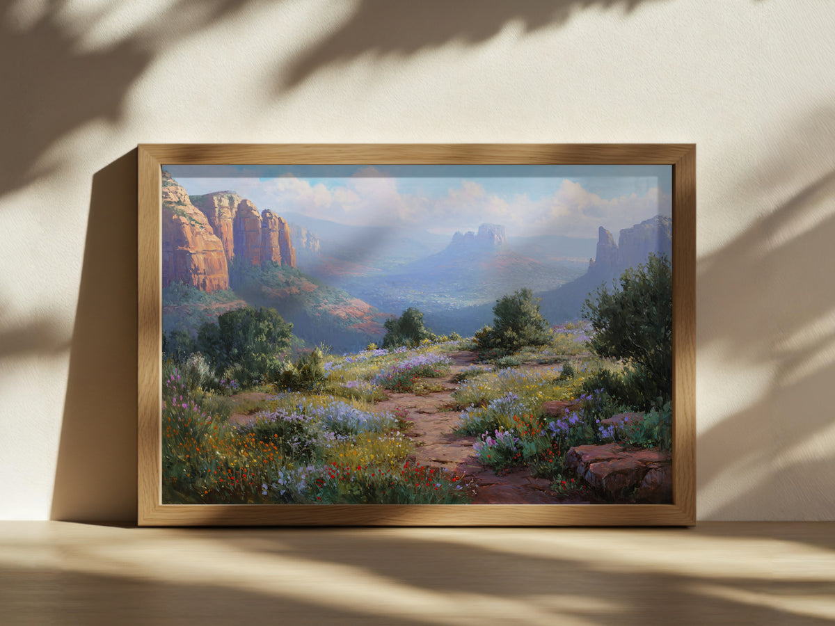 Sedona Spring Wall Art | Arizona Red Rock Landscape Painting
