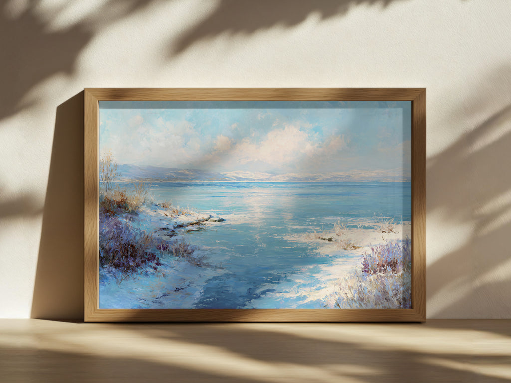 Lake Superior Winter Wall Art | Minnesota Coastal Landscape Painting