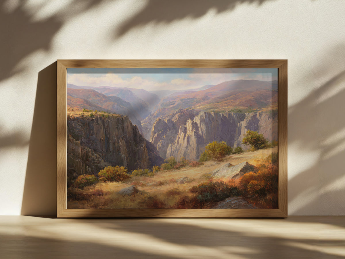 Black Canyon of the Gunnison National Park Fall Wall Art | Colorado Landscape Painting