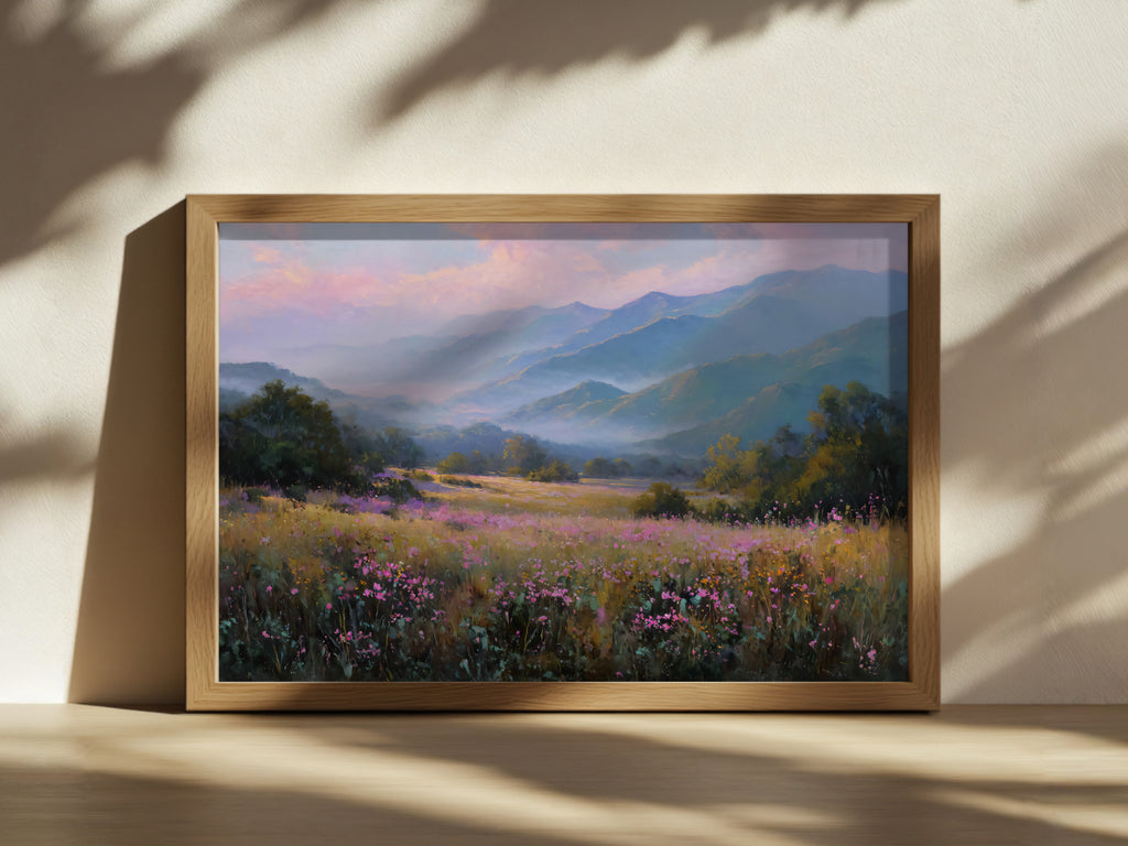 Great Smoky Mountains National Park Spring Sunrise Wall Art | North Carolina Tennesee Landscape Painting