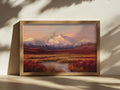 Denali National Park Fall Sunset Wall Art | Alaska Mountain Landscape Painting