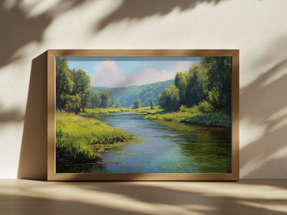 Cuyahoga Valley National Park Summer Wall Art | Ohio River Landscape Painting