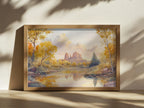 Cathedral Rock Fall Sunrise Wall Art | Sedona Arizona Red Rock Painting