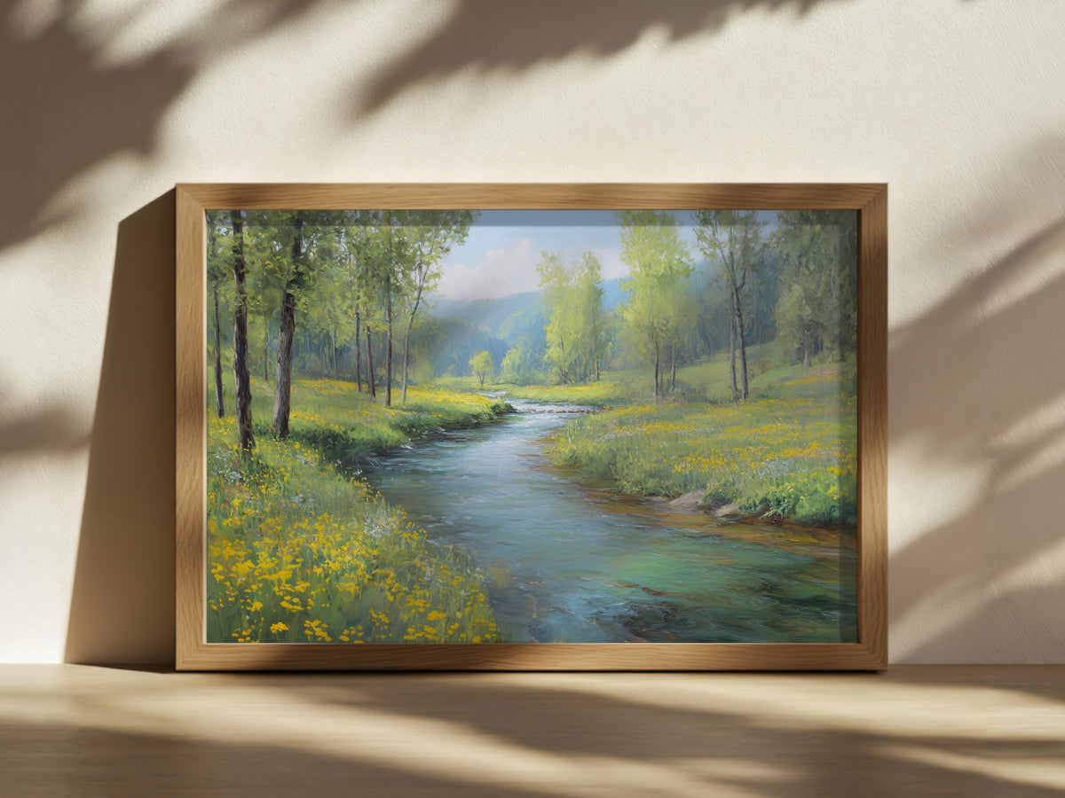 Cuyahoga Valley National Park Spring Wall Art | Ohio River Landscape Painting