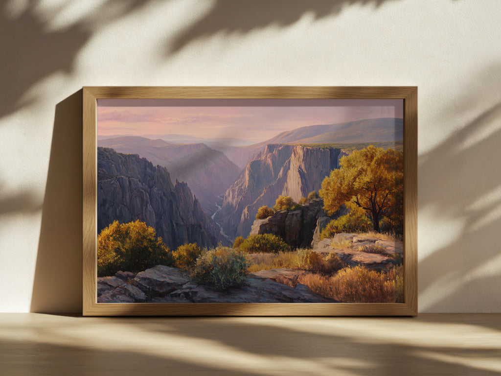 Black Canyon of the Gunnison National Park Fall Sunrise Wall Art | Colorado Landscape Painting