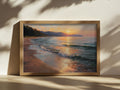 Lake Superior Summer Sunset Wall Art | Minnesota Coastal Landscape Painting