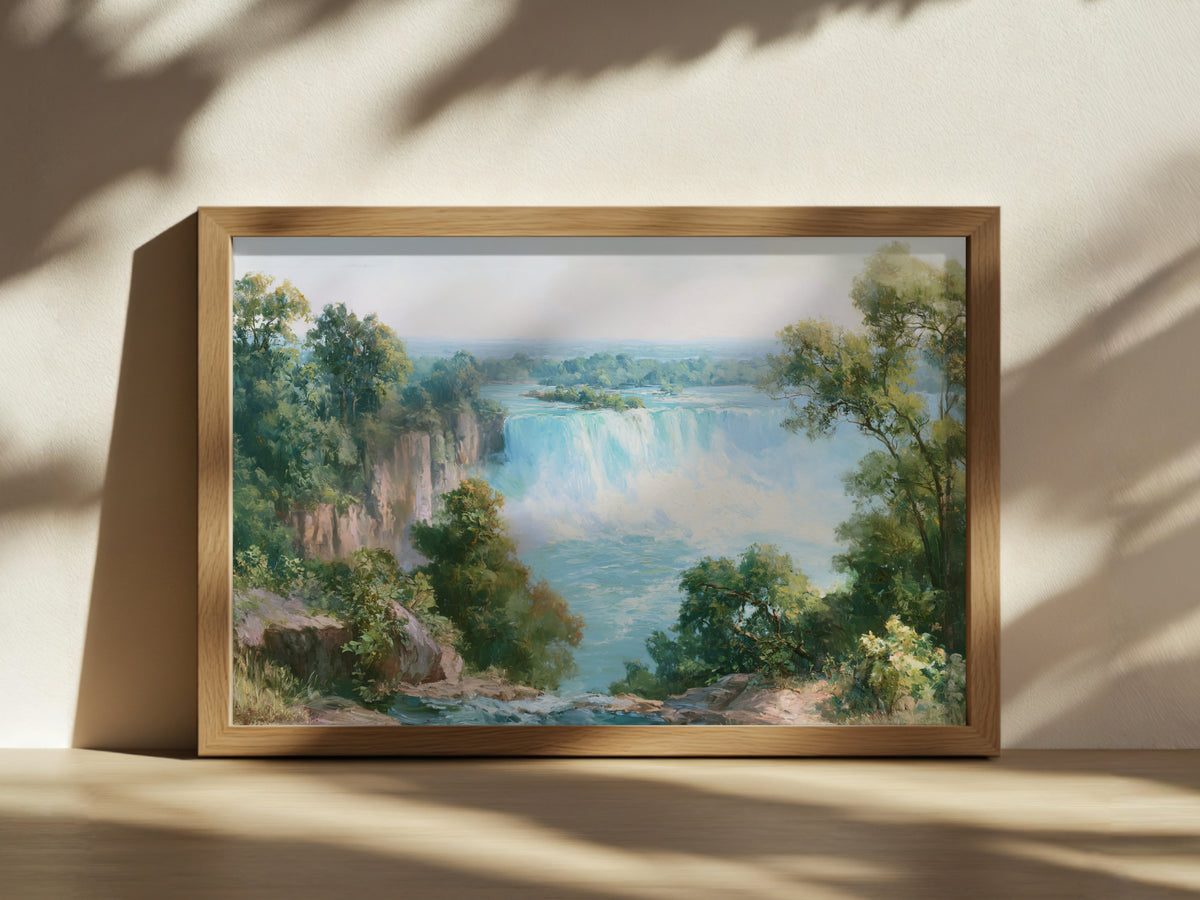 Niagara Falls Summer Wall Art | Canada New York Landscape Painting