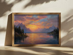 Grand Teton National Park Summer Sunset Wall Art | Wyoming Mountain Landscape Painting