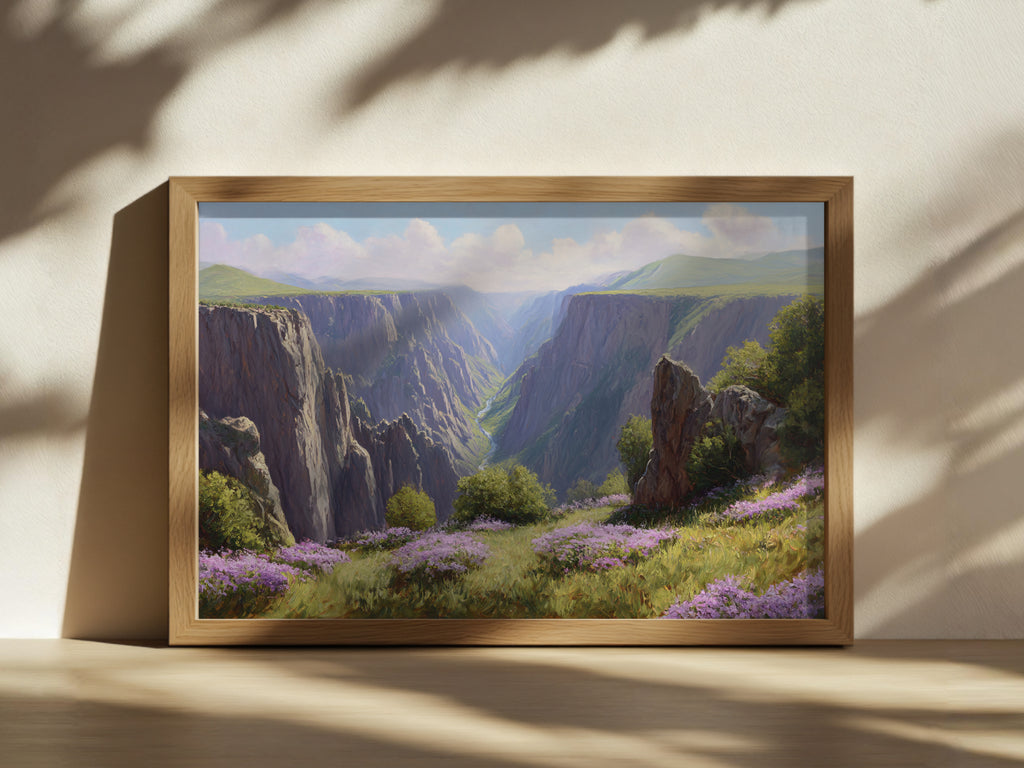 Black Canyon of the Gunnison National Park Spring Wall Art | Colorado Landscape Painting