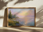 Lake Superior Summer Sunrise Wall Art | Minnesota Lakeside Landscape Painting