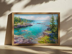 Lake Superior Summer Wall Art | Minnesota Shoreline Landscape Painting
