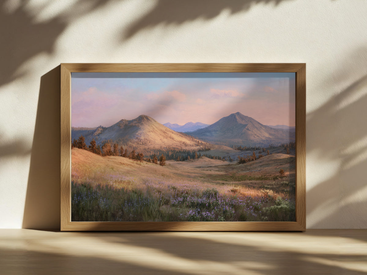 Lassen Volcanic National Park Spring Sunrise Wall Art | California Landscape Painting