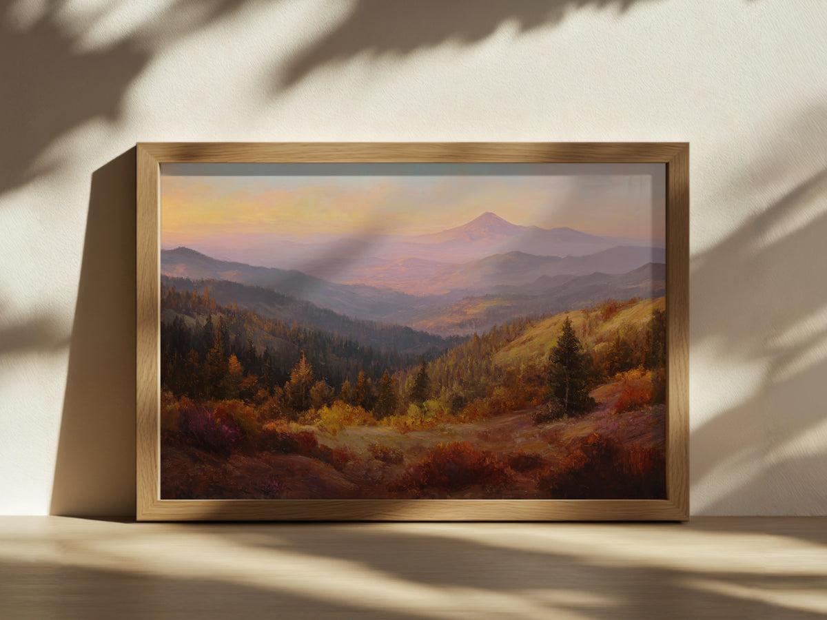 Lassen Volcanic National Park Fall Sunset Wall Art | California Landscape Painting