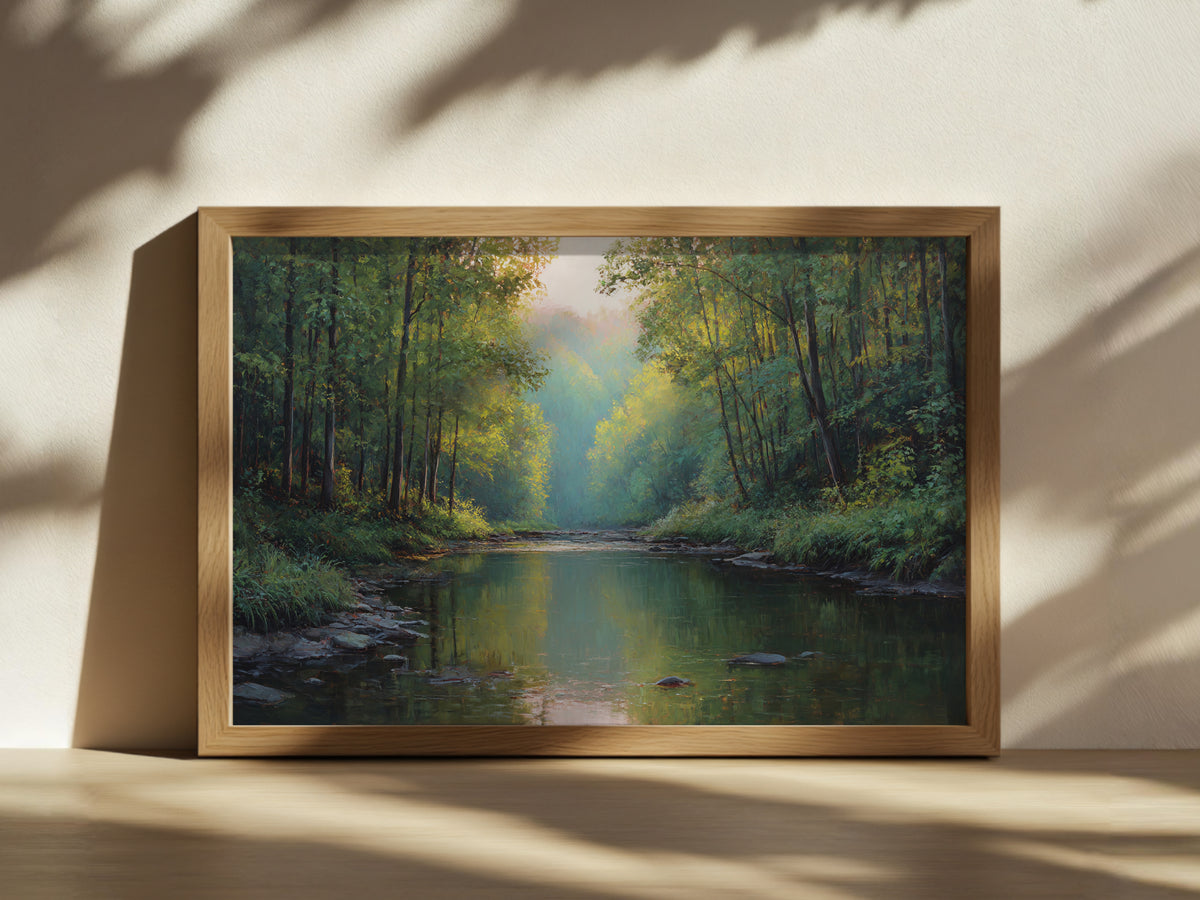 Cuyahoga Valley National Park Summer Sunrise Wall Art | Ohio River Landscape Painting