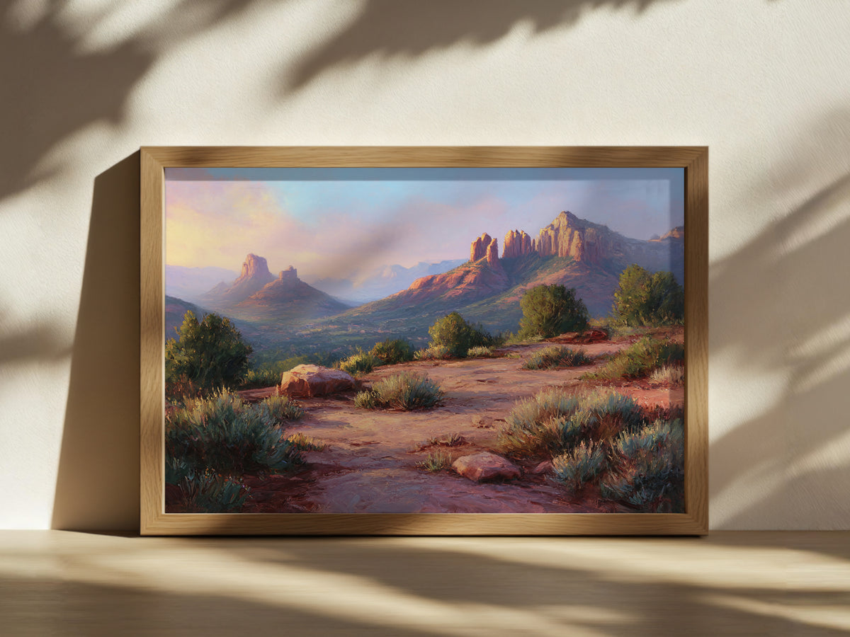 Sedona Summer Sunrise Wall Art | Arizona Red Rock Landscape Painting