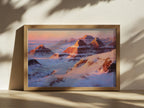 Badlands National Park Winter Sunset Wall Art | South Dakota Landscape Painting
