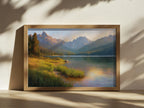 Stanley Lake Summer Sunset Wall Art | Idaho Sawtooth Mountain Landscape Painting