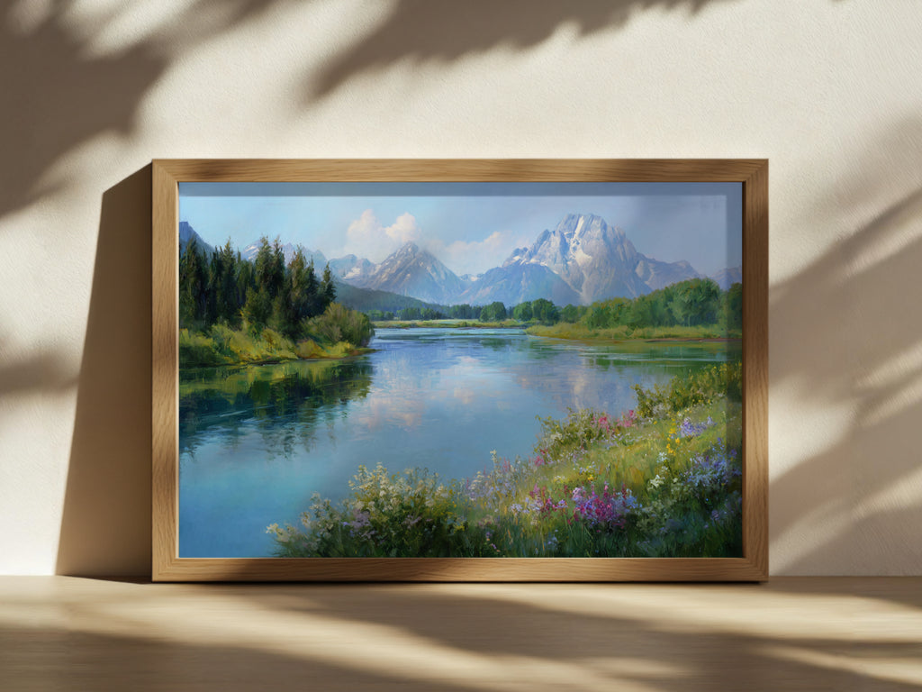 Oxbow Bend Spring Wall Art | Grand Teton National Park Wyoming Landscape Painting