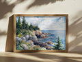 Acadia National Park Summer Wall Art | Maine Coastline Landscape Painting