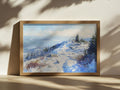 Mount Cadillac Winter Wall Art | Acadia National Park Maine Landscape Painting