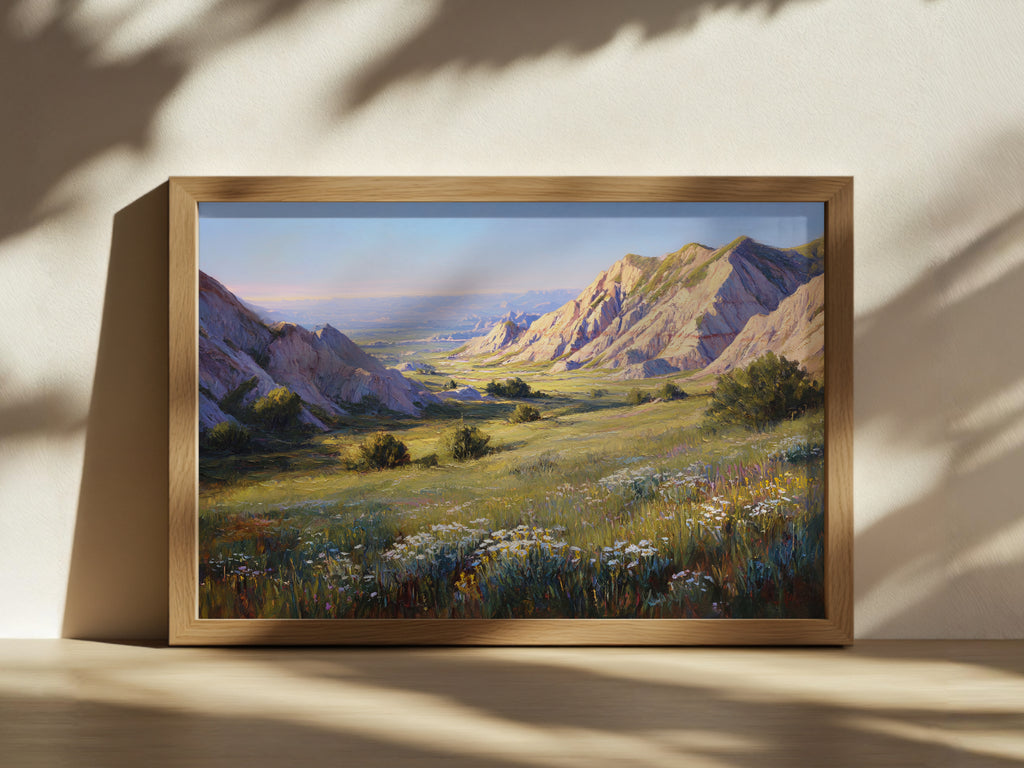 Badlands National Park Spring Wall Art | South Dakota Landscape Painting