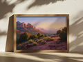 Sedona Summer Sunset Wall Art | Arizona Red Rock Landscape Painting