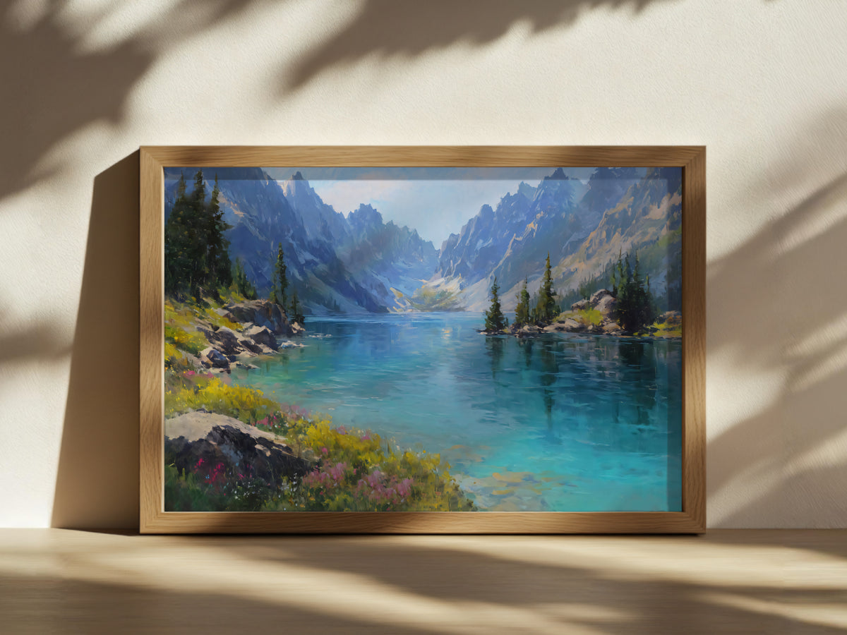 Colchuck Lake Spring Wall Art | Washington Landscape Painting