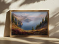 Crater Lake National Park Fall Sunrise Wall Art | Oregon Volcanic Landscape Painting