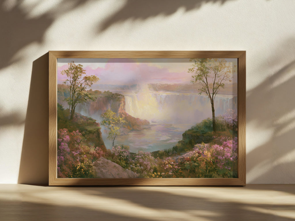 Niagara Falls Spring Sunrise Wall Art | Canada New York Landscape Painting