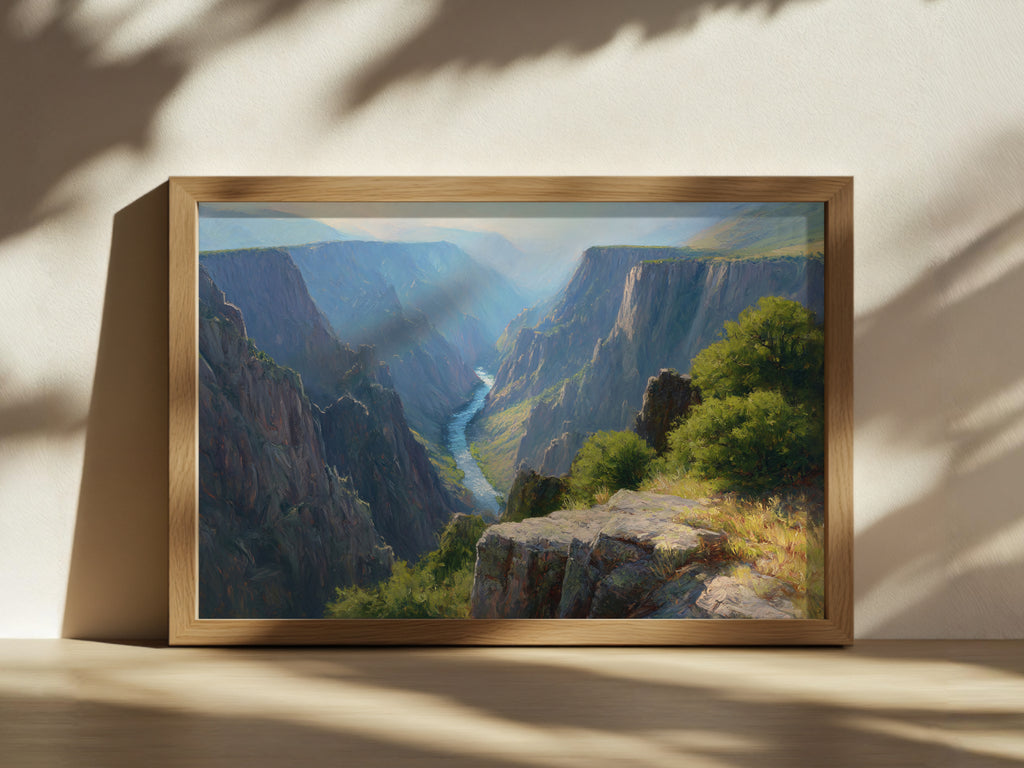 Black Canyon of the Gunnison National Park Summer Wall Art | Colorado Landscape Painting