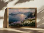 Crater Lake National Park Spring Sunrise Wall Art | Oregon Volcanic Landscape Painting