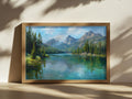 Stanley Lake Summer Wall Art | Idaho Sawtooth Mountain Landscape Painting