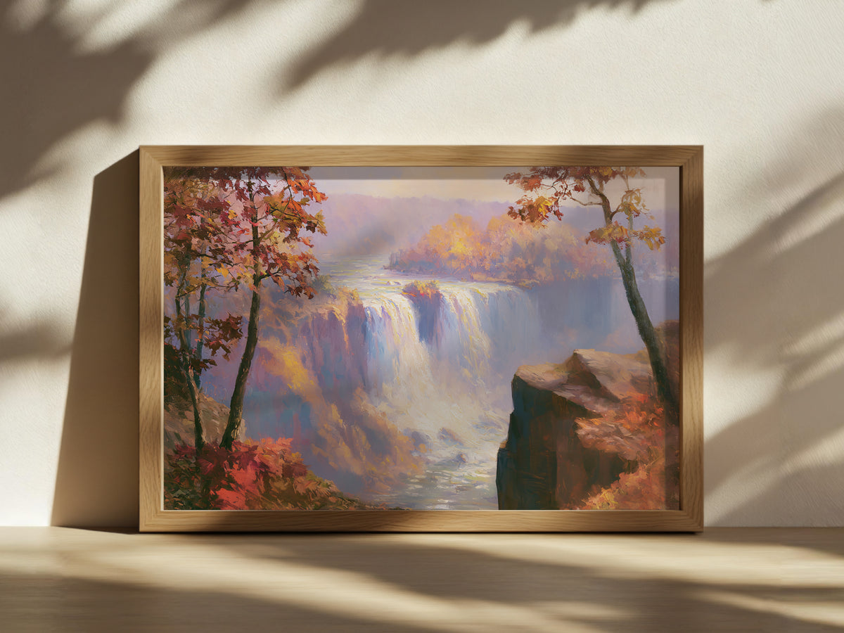 Niagara Falls Fall Wall Art | Canada New York Landscape Painting