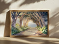 Half Moon Bay Summer Sunrise Wall Art | California Cypress Tree Tunnel Painting