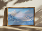 Harding Icefield Winter Wall Art | Kenai Fjords National Park Alaska Landscape Painting