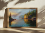 Lake Superior Summer Sunrise Wall Art | Minnesota Coastal Landscape Painting
