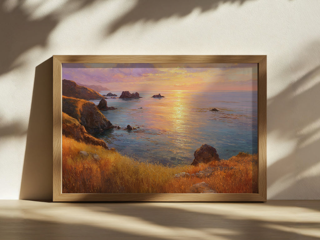 Channel Islands National Park Summer Sunset Wall Art | California Coastal Landscape Painting
