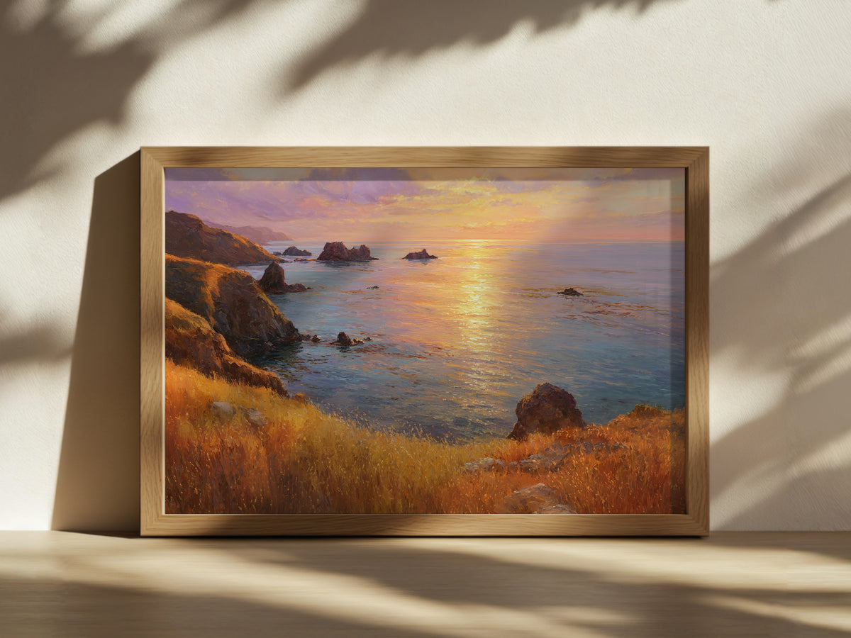 Channel Islands National Park Summer Sunset Wall Art | California Coastal Landscape Painting