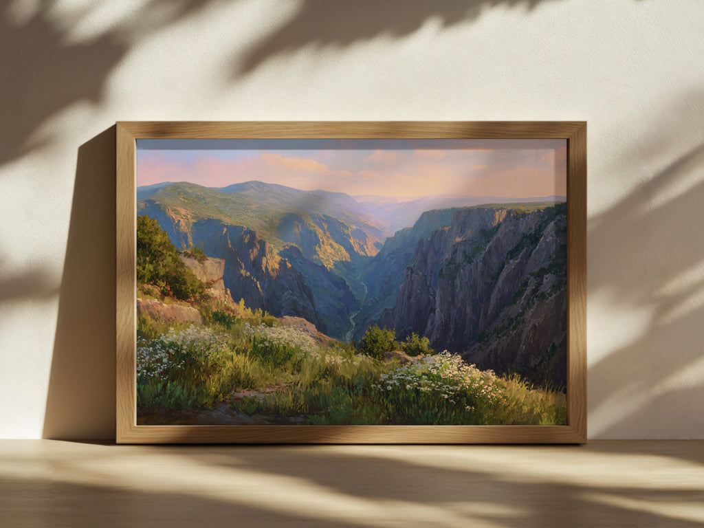 Black Canyon of the Gunnison National Park Spring Sunrise Wall Art | Colorado Landscape Painting