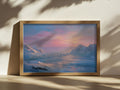 Harding Icefield Winter Sunset Wall Art | Kenai Fjords National Park Alaska Landscape Painting
