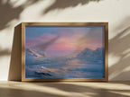 Harding Icefield Winter Sunset Wall Art | Kenai Fjords National Park Alaska Landscape Painting