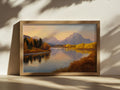 Oxbow Bend Fall Sunrise Wall Art | Grand Teton National Park Wyoming Landscape Painting