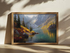 Colchuck Lake Fall Wall Art | Washington Landscape Painting