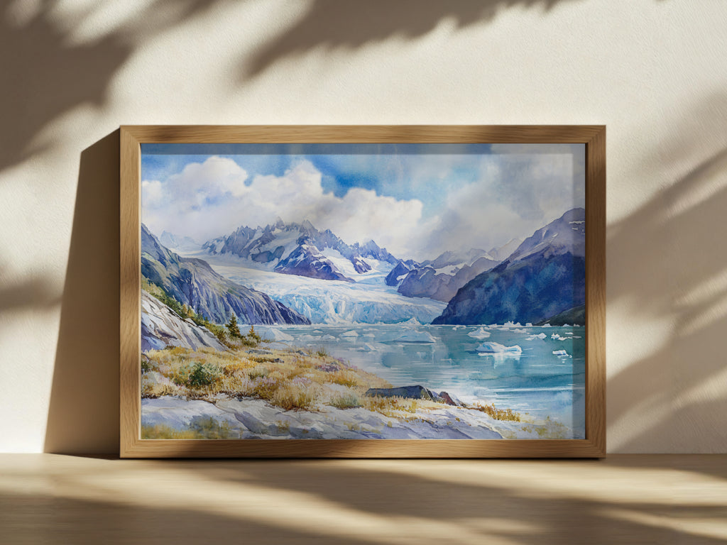Margerie Glacier Spring Wall Art | Glacier Bay National Park Alaska Iceberg Painting