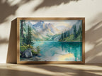 Colchuck Lake Summer Sunrise Wall Art | Washington Lakeside Painting